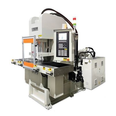 Macchina per stampaggio a iniezione verticale con doppio scivolo da 120 tonnellate