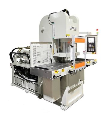 Macchina per stampaggio a iniezione verticale con doppio scivolo da 120 tonnellate