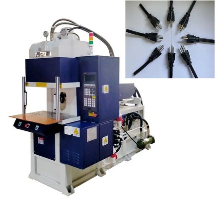 Alta efficienza 55 tonnellate Vertical Injection Molding Machine per il cavo di alimentazione con colore blu