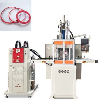 Doppia diapositiva LSR Silicone Vertical Injection Molding Machine per anello di silicone