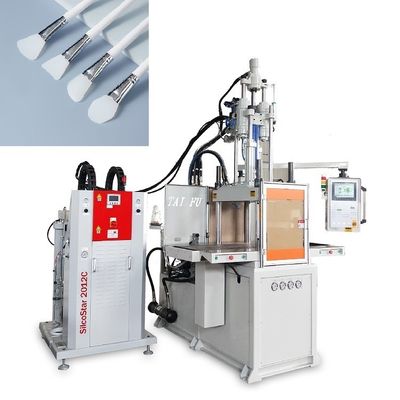 doppia diapositiva Maschera Faciale in Silicone Spazzola di Fabbricazione 85T Verticale Stampaggio a Iniezione